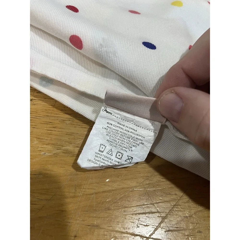 Kate Spade MINI BAKE DOT Polka Dot Multi Color Fabric Shower Curtain‎ 72x72